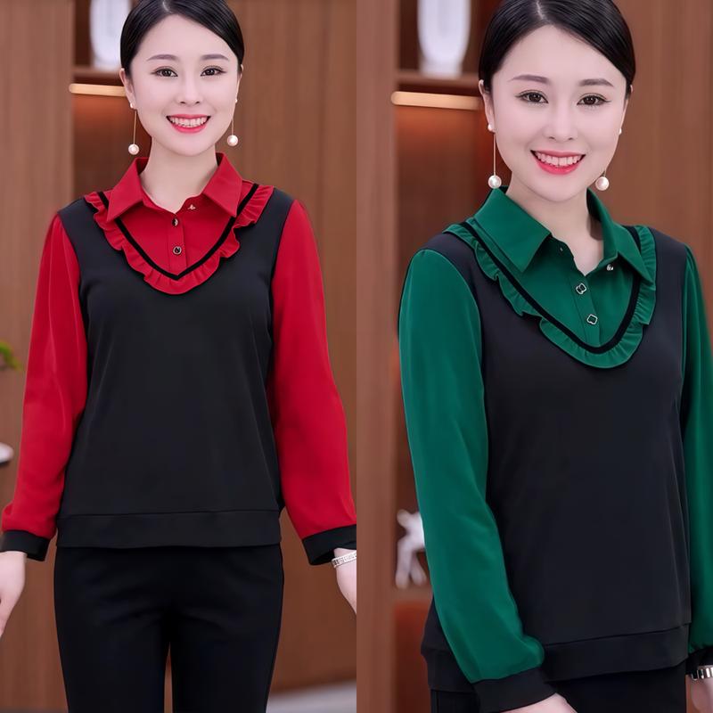 Áo sơ mi tay dài kiểu Hàn – Thiết kế nhún bèo sang trọng tôn dáng co giãn