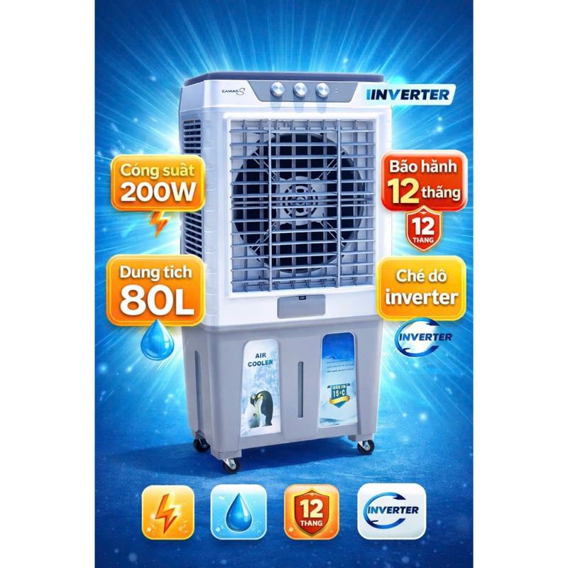 Quạt Điều Hòa Hơi Nước 45L Công Nghệ Inverter Lõi Đồng Làm Mát Mạnh, Tiết Kiệm…