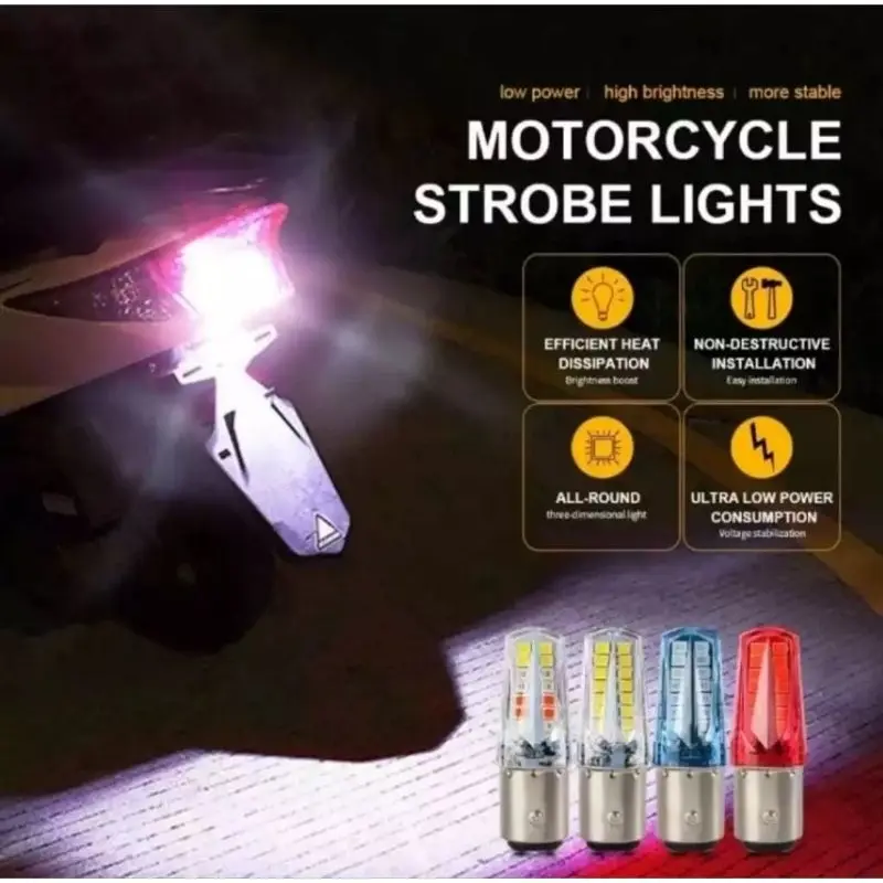 [BISA COD] Lampu Stop Pyramid | StopRem Lampu Belakang RGB, Bisa Running dan Flash | Socket Kaki 2 H6 1