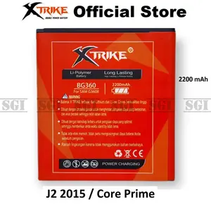XTRIKE Baterai Double Power G360 Compatible For Sams Galaxy J2 J200 / Core Prime G360 Batrai Baterai Battery Dual