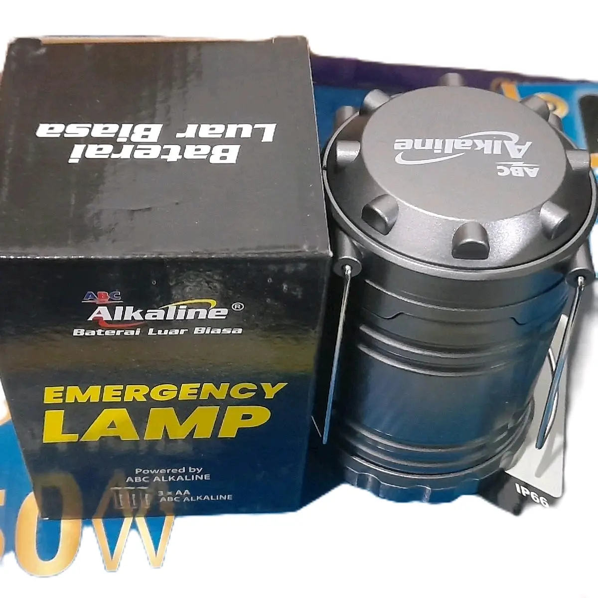 Lampu darurat  / Emergency lamp / Lampu LED darurat / Lampu baterai darurat / Cahaya Terang / Tanpa Perlu Di Cass Listrik, cukup dengan Baterai AA x 3