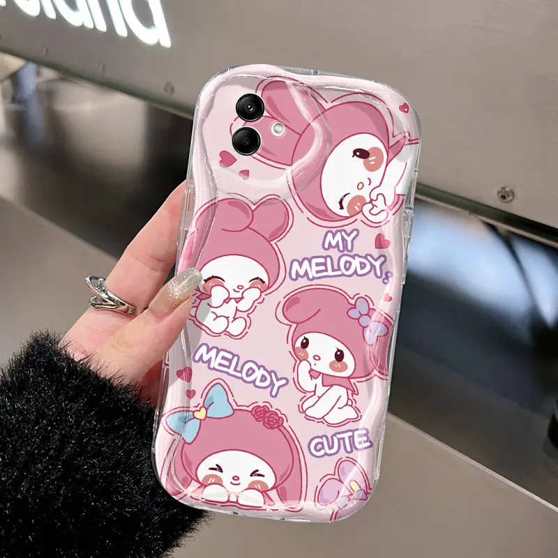 Casing Hp Samsung Galaxy A04 A04E M04 F04 Case Kuromi dan Melody bermotif Casing HP Kembar indah Kesing pelindung Silikon Softcase Netflix Baru Cases 1