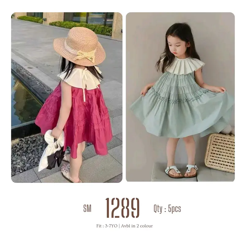 Semi Dress import Anak Perempuan umur 2-8 Tahun 4