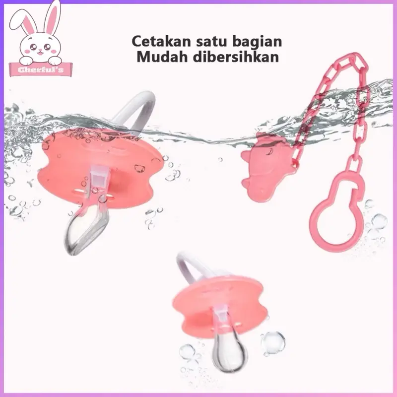 Dot Empeng Bulat dan Gepeng Bayi Dengan Kotak Silikon 3in1 - Empeng Bayi - Empeng Dot Biasa Bayi Biru Pink Kuning 4