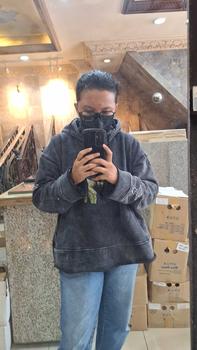 Product Review of Moxie Hoodie Crop Washed Unfinish Oversize Touch Sweater Pria from E**a H**i 0