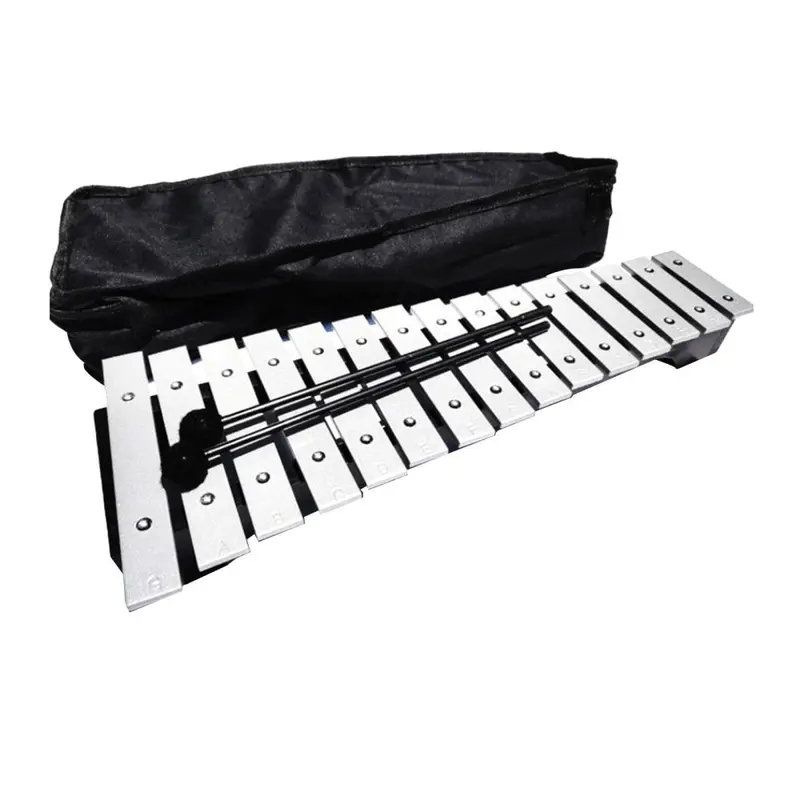 Đồ chơi nhạc cụ gõ, Đàn Xylophone 15 bàn, Đàn gõ gõ Glockenspiel, với túi đựng và dũa móng tay, dành cho trẻ em, Thích hợp cho sân khấu ban nhạc 4