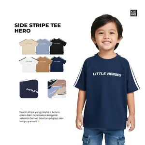 Side Stripe Tee Hero Signature Line by Kidsmate Fashion