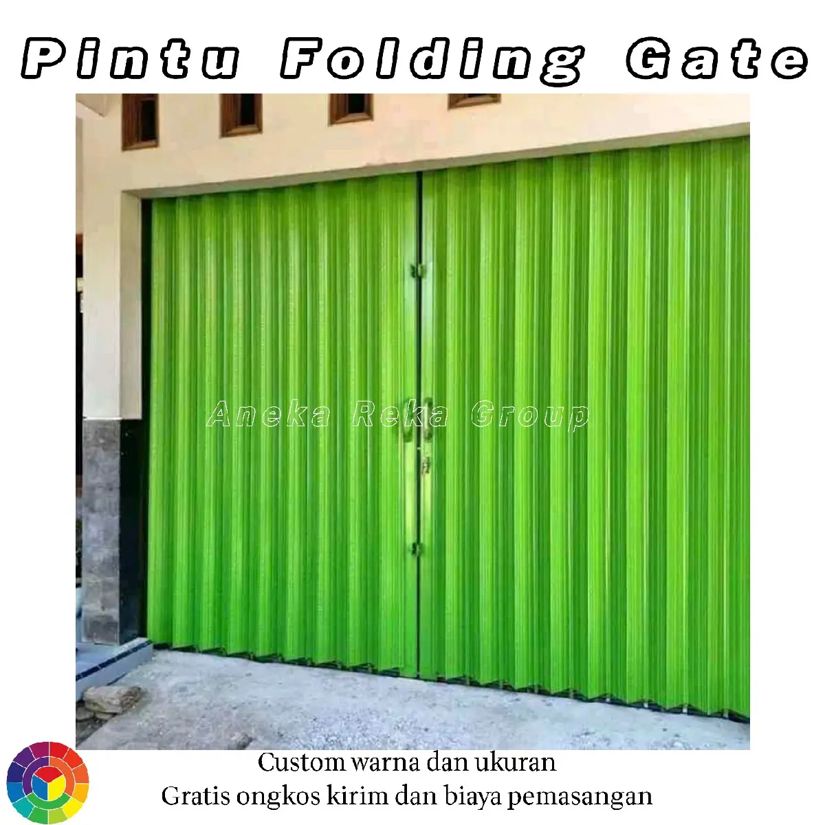 Folding gate rolling door pintu pengaman ruko/kios garasi pintu harmonika custom sesuai ukuran sliding Besi pintu garasi mobil pintu gerbang rolling  door folding  gate