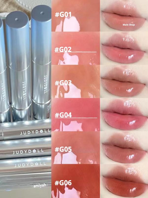 Son bóng Judydoll Essence Bàn ủi đá Gương Nước Phim rạng rỡ Vết môi Dầu môi 3