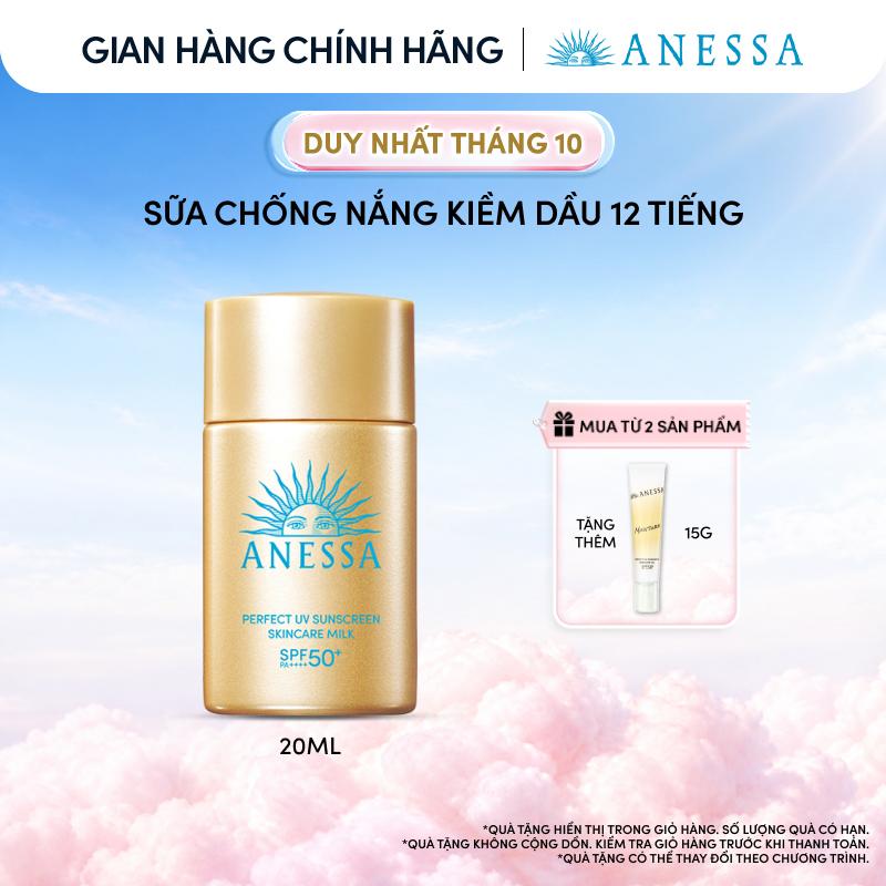 ĐỘC QUYỀN KOL - Sữa chống nắng dưỡng da kiềm dầu bảo vệ hoàn hảo Anessa Gold Milk SPF50+ PA++++ 20ml