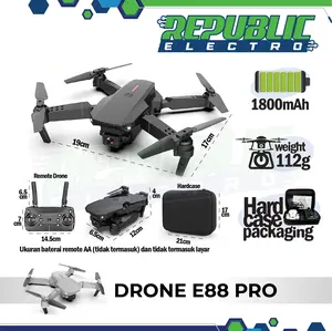 Drone E88 Camera Drone Kamera E88 Pro Single Camera Untuk Pemula