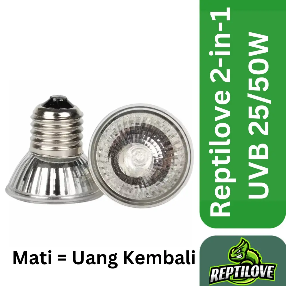 [COD] Reptilove UVA & UVB 2-in-1 | 25 & 50 Watt | Lampu Kura Sulcata Iguana Aldabra Reptil Lampu Reptil Murah Lampu Burung | Halogen UVB