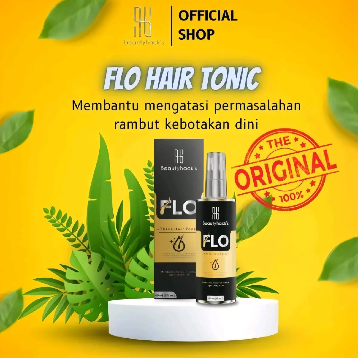 Flo Hair Tonic 60ml untuk Kebotakan Dini dan Perawatan Rambut