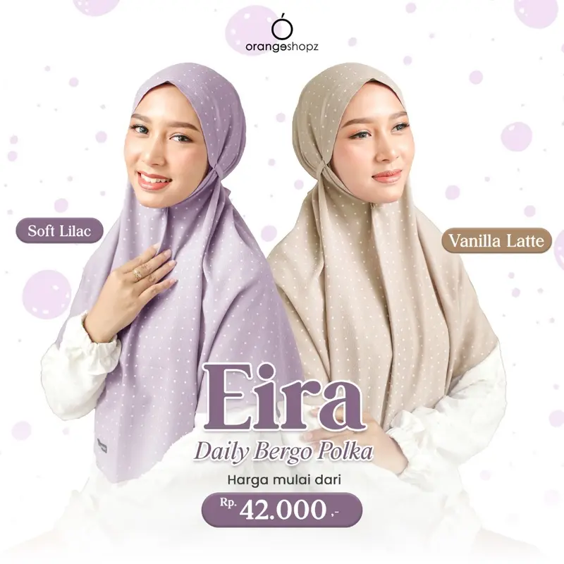 Kerudung Instan Polka Bergo Eira Daily Wanita Muslim 0