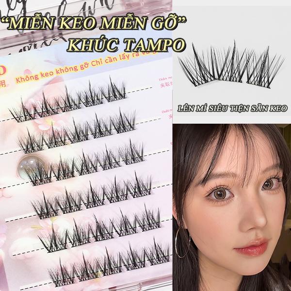 Lông mi giả sẵn keo GALA GOLD tặng nhíp & keo mi cong C Sợi mi mảnh Có thể tái sử dụng Hàng Việt Nam Trang điểm 0