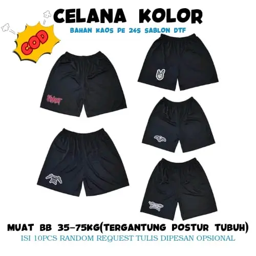Celana kolor polos bahan kaos isi 5 pcs 0