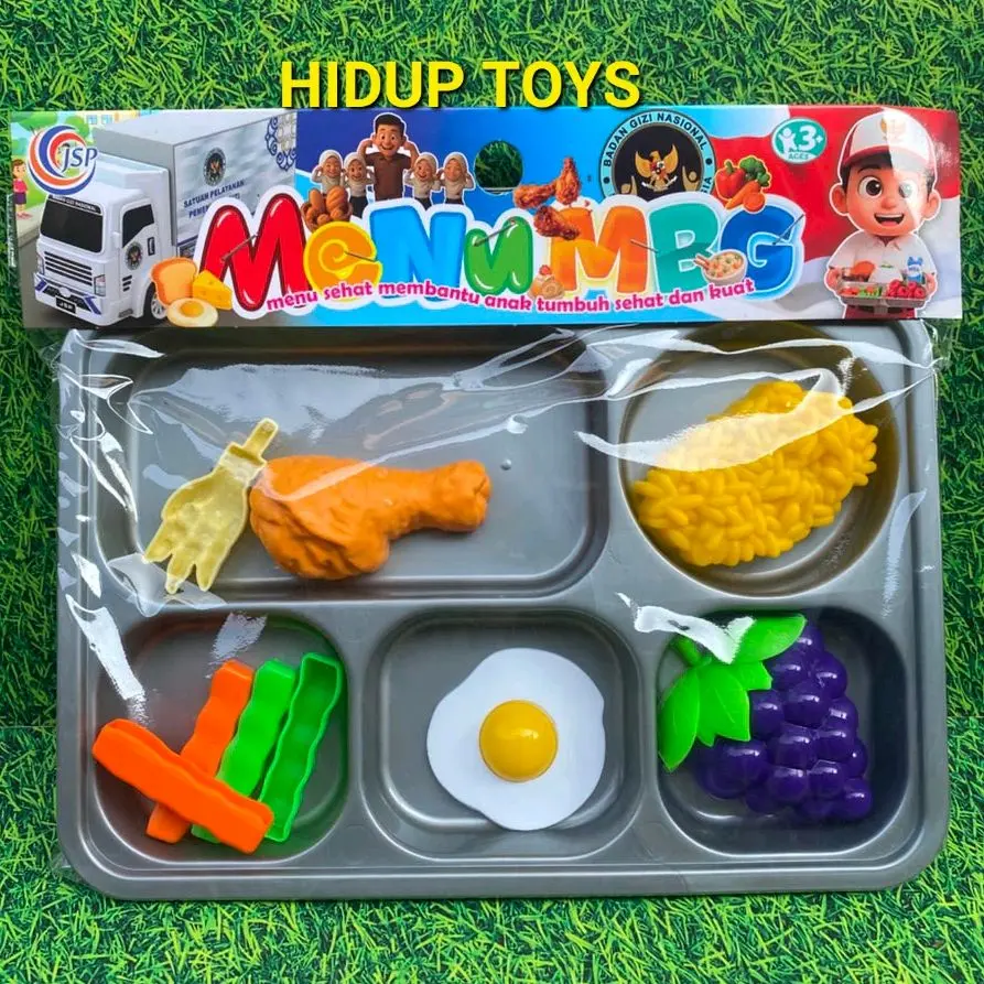 Mainan Menu Makanan MBG Terkini untuk Anak-anak dengan Berbagai Makanan Plastik