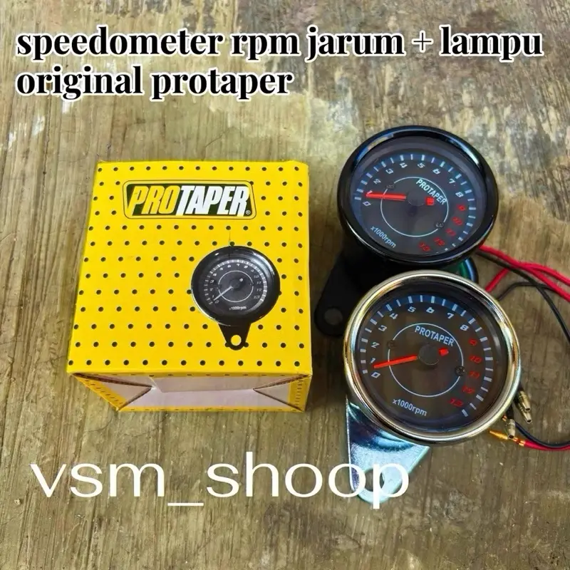 SPEEDOMETER RPM JARUM PLUS LAMPU ORIGINAL PROTAPER STAINLIES GNB21 RPM GNB19 AMPER BENSIN