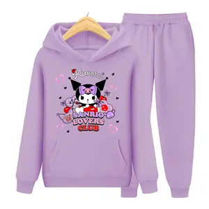 MKF - Setelan Sweater Hoodie Kuromi | Setelan Anak Bisa COD