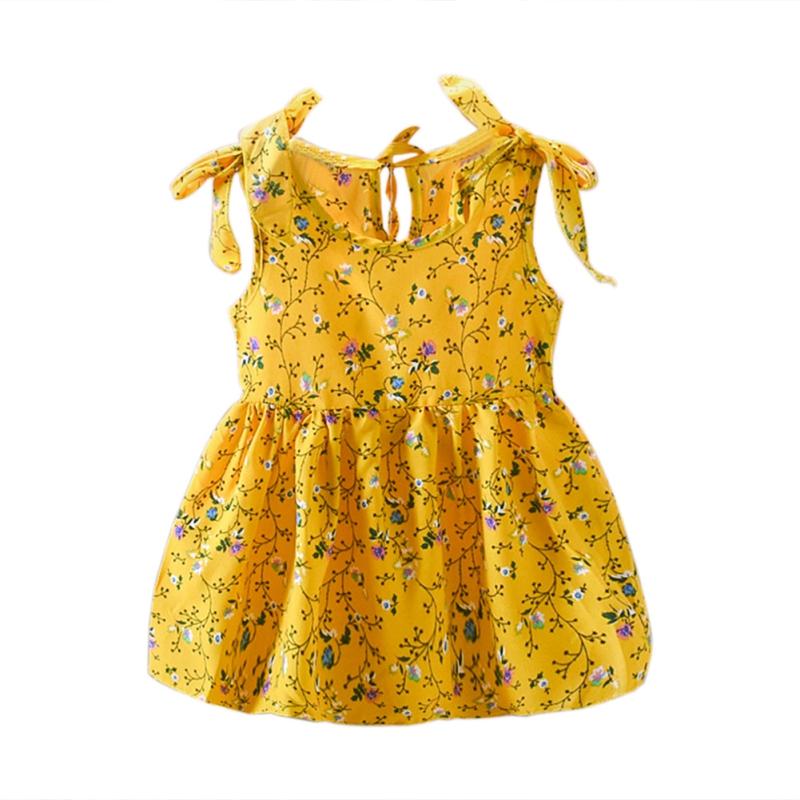 Product Introduction of Summer Casual Baby Girls Floral Pattern Strap Dress Cotton Kids Toddler Sleeveless Pageant Sundress 20