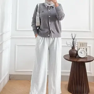 Myrkalla - Loose Stripe Pants - Stripe Pants - Celana Stripe Wanita Kantor Kuliah Kerja