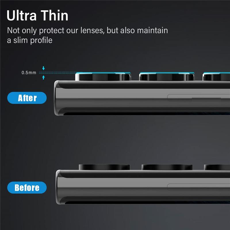 Product Introduction of 【Automatic installation】Glass HD Lens Protector For Samsung S24 S23 S22 Ultra Camera Tempered Glass For Samsung S24 Plus Alloy 9H Lens Film Accessories Metal 6