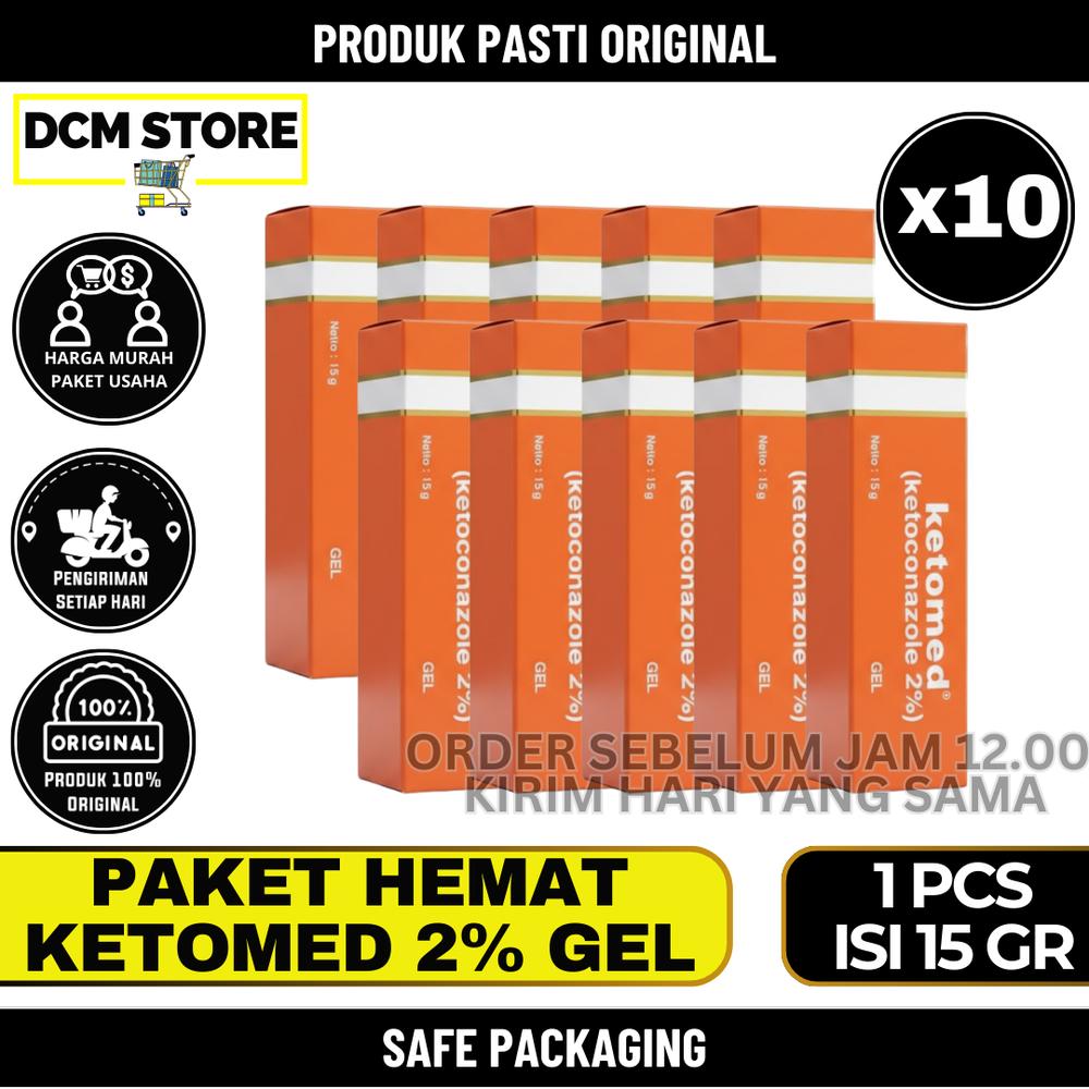Paket Usaha Ketomed 2% Gel 15 Gr Mengatasi Infeksi Jamur Kulit Panu Kurap Kutu Air Kandidiasis Menghentikan Pertumbuhan Jamur Mencegah Pertumbuhan Jamur - 3 PCS KETOMED GEL