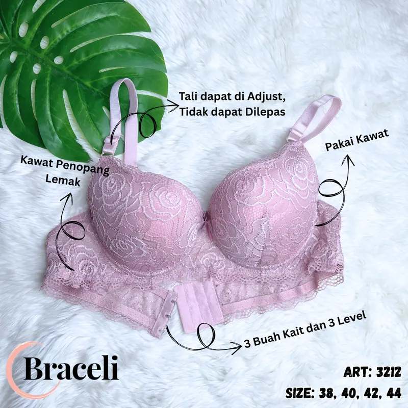 Dapat 3! Bra Kawat Jumbo Kait 3 Braceli Art 3212 | Cup C 2