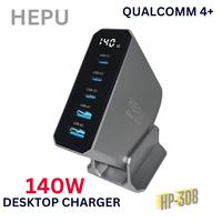 Gambar HEPU Desktop Charger Fast Station HP-308 140W HEPU PPS QC 4.0+ PD 3.0 AFC SCP dengan Proteksi Over Voltage dan Over Temperatur untuk HP Android iPhone Tablet Laptop dari Hepu Store Kota Administrasi Jakarta Pusat 4 Tokopedia