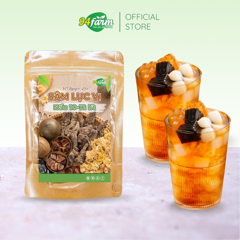 [1 set] Sâm lục vị nấu 10-12 lít sâm (20-24 chai) 94farm Nước Trà Chè Tea