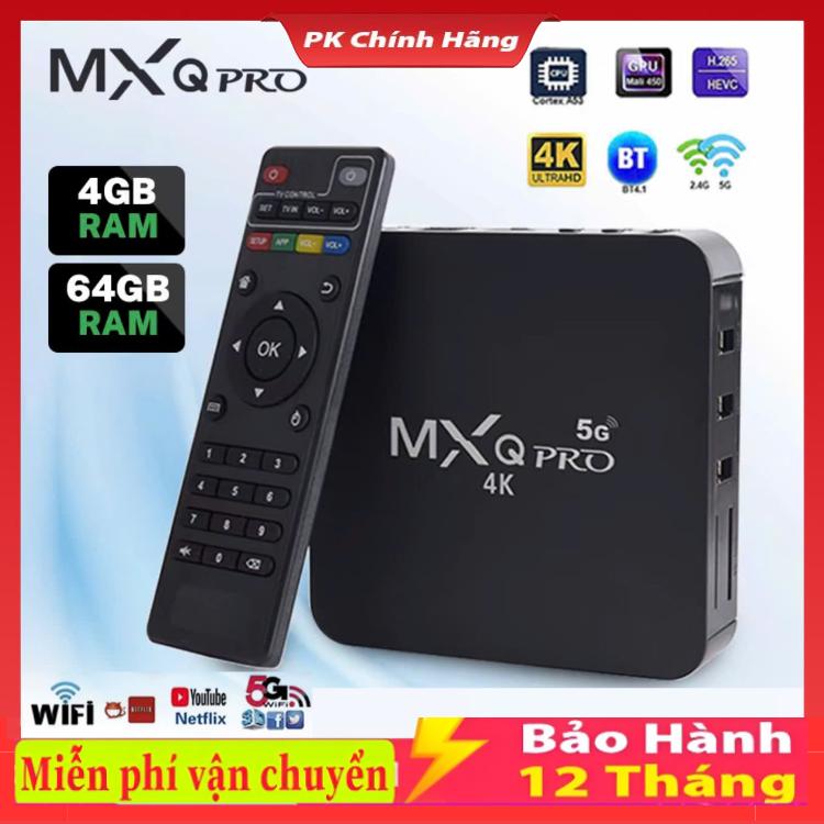 Android TV Box MXQ Pro 4K Bản 8G+128GB Tiếng Việt Wifi 5G Smart Tivi Box Xem Truyền Hình 100 Kênh Miễn Phí Xem Youtube