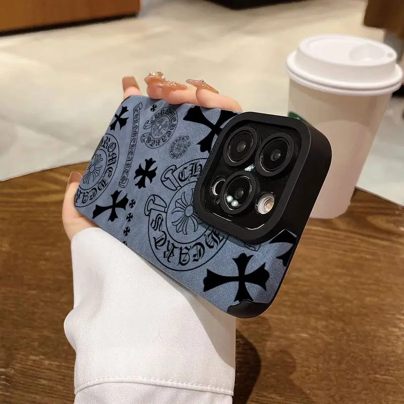 Ốp Lưng iPhone Thiết Kế Chữ Thập Sáng Tạo, Chống Sốc, Tương Thích Với iPhone 15 Pro / 14 / 13 / 12 / 11 Pro Max / Xs Max / Xr / X / Xs, Phong Cách Đơn Giản, Ốp Bảo Vệ Phụ Kiện 3
