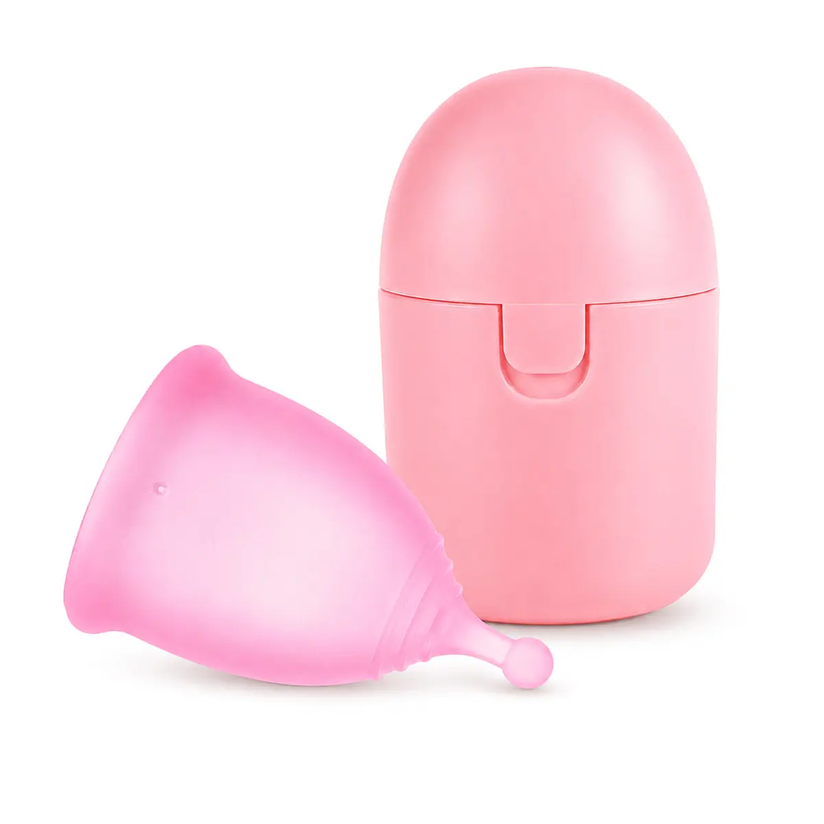 Menstrual Cup Set Silikon Medis BPA Free dengan Case Sterilisasi Ukuran S/L Reusable beli dengan kupon