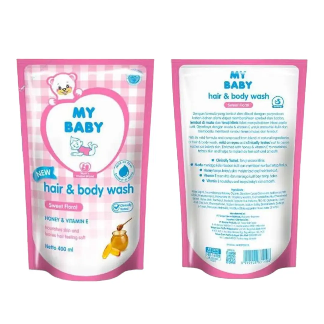 My Baby Hair And Body Wash 375ml Shampo Dan Sabun Mandi Bayi Kulit Sensitif