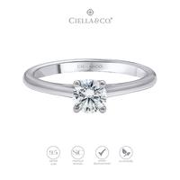 Gambar Cincin Solitaire Moissanite - 4 Prong Round Cut Engagement Ring - 5 dari Ciella and co Kab. Tangerang 1 Tokopedia