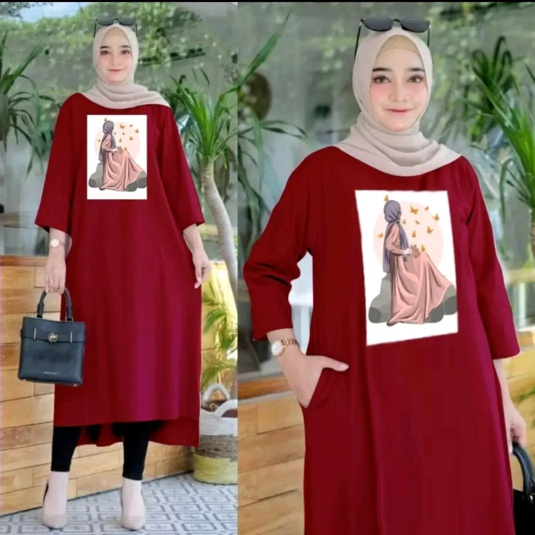 Nadia Long Tunik + Long Tunik Hijab + Outfit Tunik