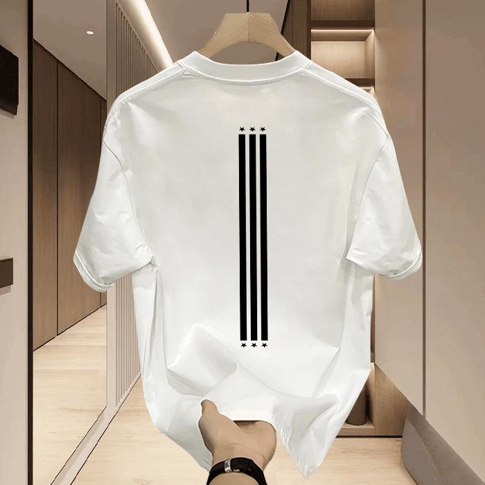 Product Introduction of Áo thun nam nữ cổ tròn mới xu hướng mùa hè tay ngắn dáng rộng 100% cotton, áo thun in hình âm nhạc, quần áo nặng nề cỡ lớn cho cặp đôi cao cấp mùa hè H-1379. 3