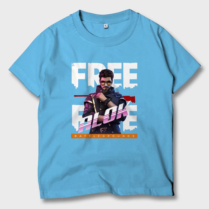 Baju Kaos Anak Game Free Fire Alok FF Atasan Anak Laki-laki Perempuan FF-01 5