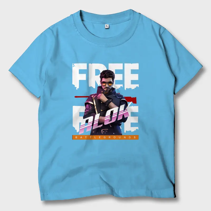 Baju Kaos Anak Game Free Fire Alok FF Atasan Anak Laki-laki Perempuan FF-01 4