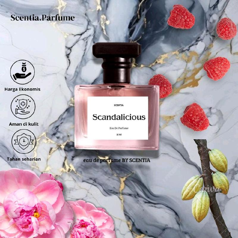 BELI 1 DAPAT 2 PARFUM - Wanita Pria [Scandalicious] [Black Apium] [Barcarat] [Sauvagez] [Cheros] [Perfume 25 Ml] Uniseks Wangi Tahan Lama. Peony Lavender Lemon Licorice Orange Laki-Laki Perempuan Bunga 1