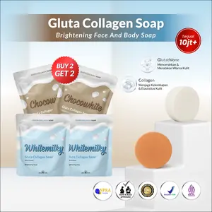 Buy 2 Get 2 Sabun Pencerah Viral - Gluta Collagen Soap Chocowhite Whitemilky