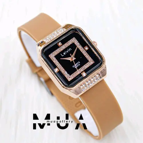 Jam Tangan Wanita Leivin M201b LV M201b Fashion Watch Original Tali Rubber Silicone Warna Model Korea Style Analog