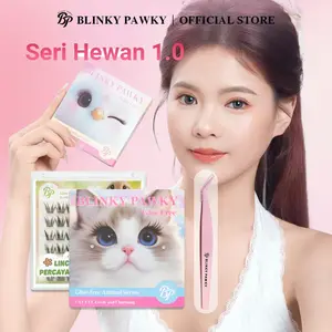 [LIVE] BLINKY PAWKY Bulu Mata Palsu Tanpa Lem - Seri "Peliharaan" Bisa Dipakai Berulang Kali, Tampilan Alami Panjang 8-14mm Multi Gaya untuk Gaya Makeup Harian yang Selaras dengan Mood-mu Bulumata Eyelash