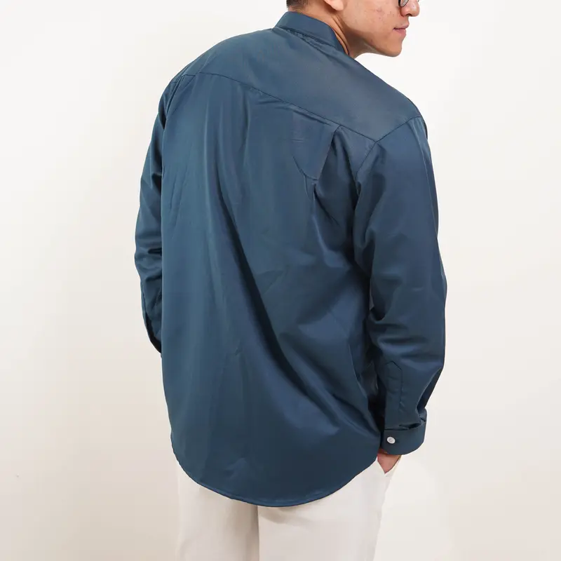 DELOUREN - SHANGHAI COTTON SHIRT LONG SLEEVE | COTTON TOYOBO | KEMEJA KOKO | Kerah Collar Men's | Katun | Pria 6