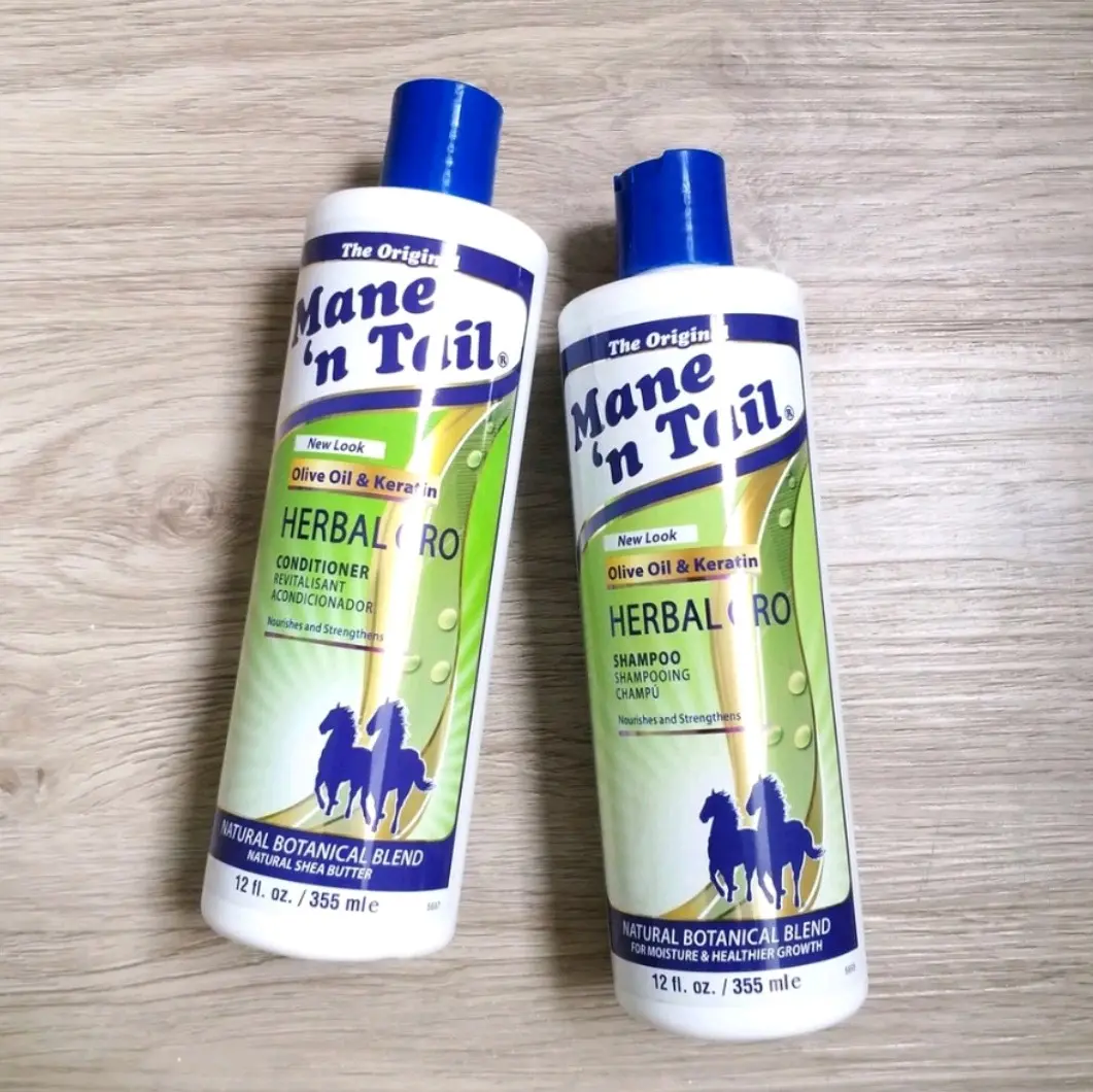 Mane n Tail HERBAL GRO Shampoo / Conditioner 355ml Shampo Kuda Oilve Oil Keratin Anti Rontok Menebalkan Memanjangkan