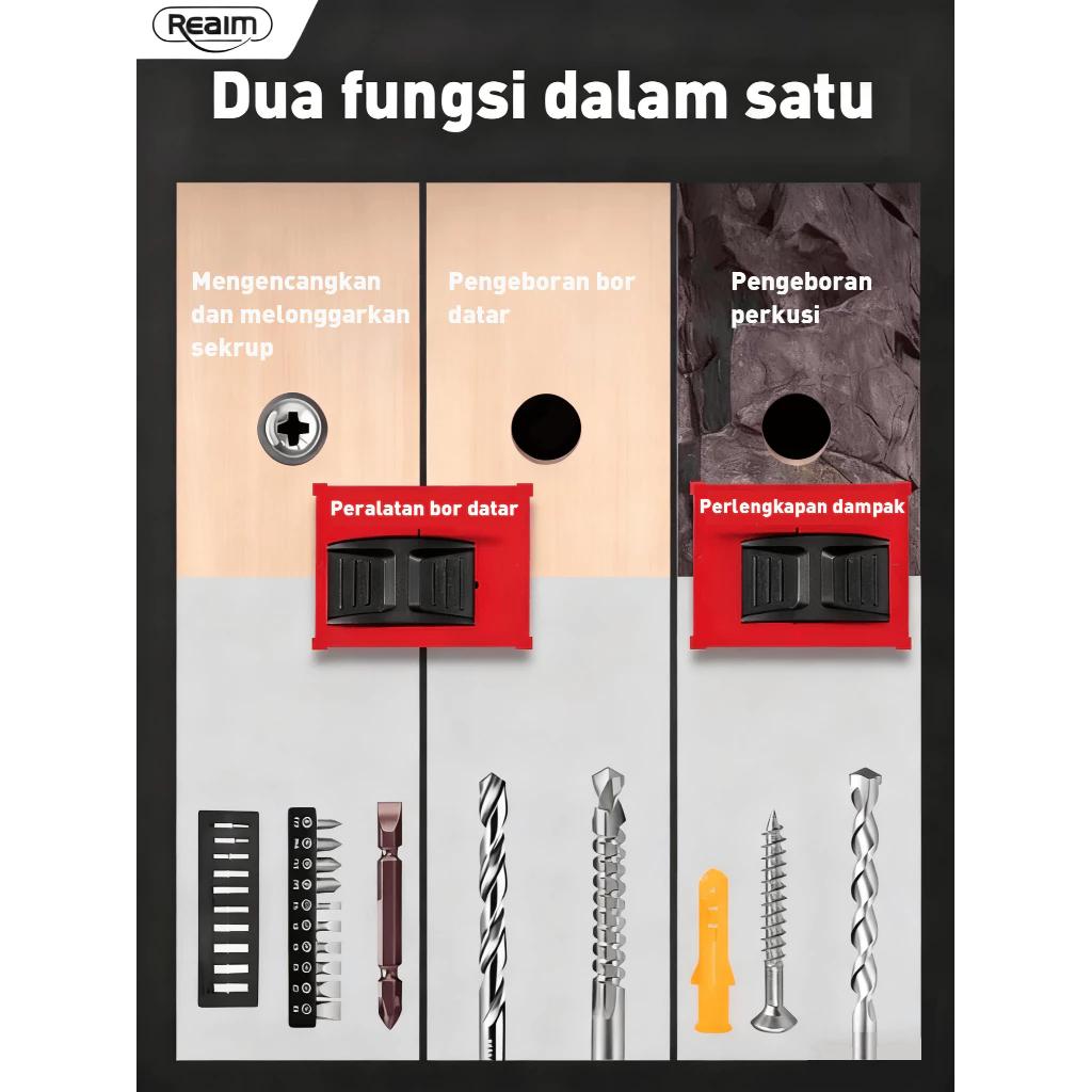 REAIM Mesin Bor dan Gerinda Listrik 2 IN 1 Paket 13MM Untuk Perbaikan Rumah Tangga Konstruksi Bangunan dan Perbengkelan Kuat Tahan Lama Multifungsi Harga Terjangkau Garansi 5 Tahun REAIM Mesin Bor dan Gerinda Listrik 2 IN 1 Paket 13MM Untuk Perbaikan Rumah Tangga Konstruksi Bangunan dan Perbengkelan Kuat Tahan Lama Multifungsi Harga Terjangkau Garansi 5 Tahun