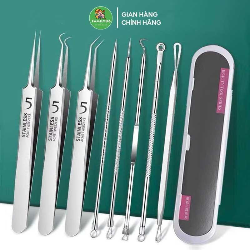  Nhíp Gắp Mụn Đầu Đen Cây Nặn Mụn Cao Cấp Bộ Nặn Mụn Chuyên Nghiệp - Dụng Cụ Lấy Mụn 