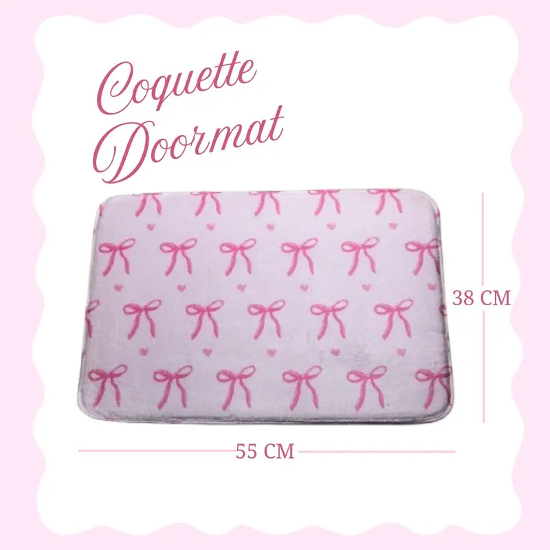 Keset Pintu Aesthetic Doormat Kamar Tidur/Ruang Tamu Warna Pastel Tebal dan Halus 38x58cm 1