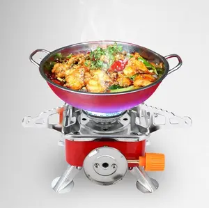 Kompor Mini Portable Camping Alat Masak Outdoor 2800W Copper Stainless Steel Windproof Mudah Digunakan & Dibawa