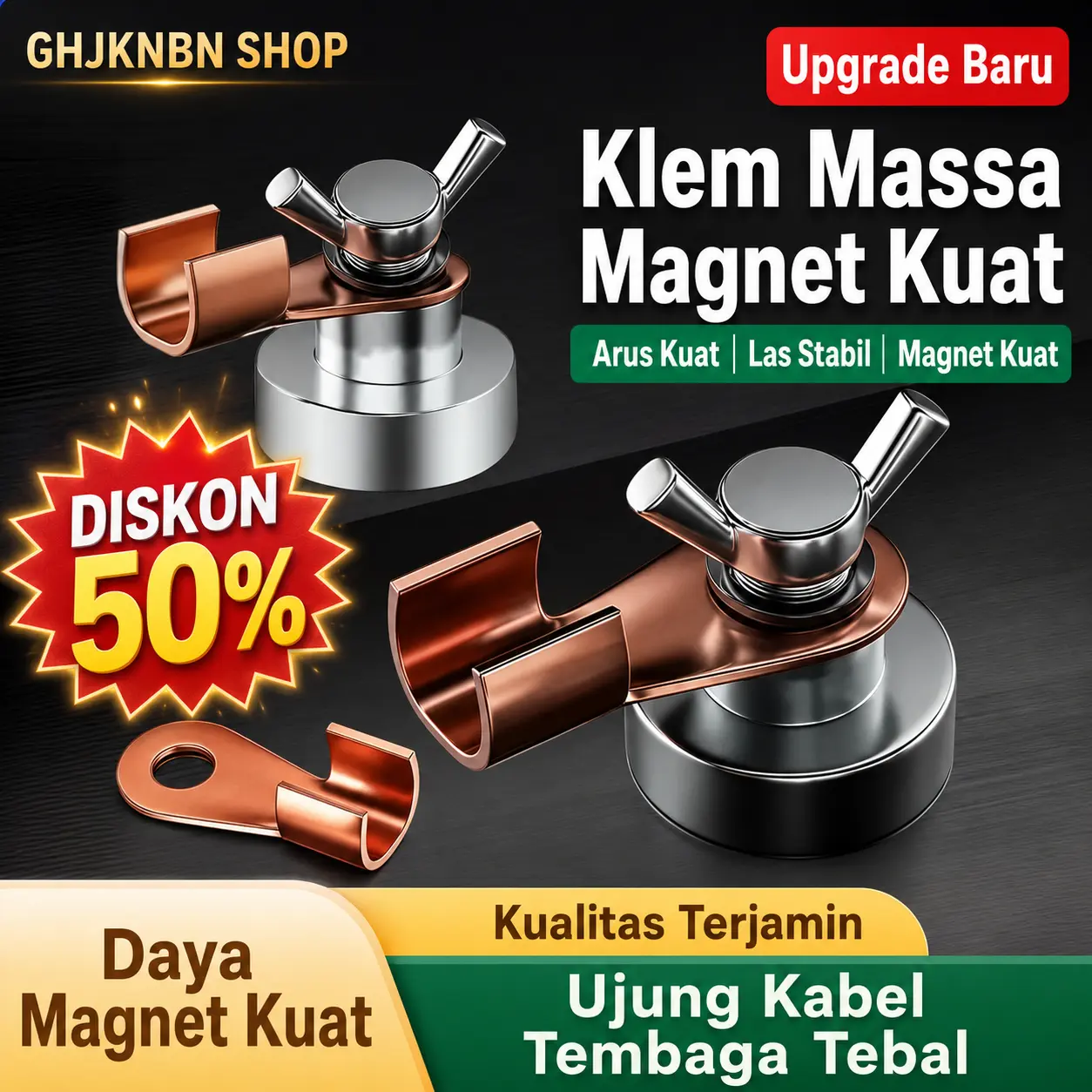 Magnet Grounding Mesin Las Kuat, Penjepit Kabel Ground Las Magnetik, Alat Bantu Pengelasan Tahan Panas